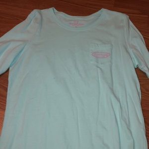 Vineyard Vines Long Sleeve Tirquoise Tee